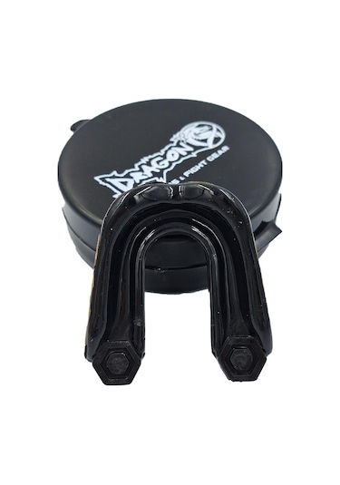 Dragondo 99124 Profesyonel Jel Dişlik Ve Saklama Kutusu Muay Thai Dişlik Boks Dişlik Siyah - Altın