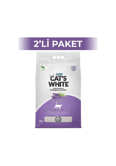 Cat's White Lavanta Kokulu Bentoint Kedi Kumu 2 x 10 L