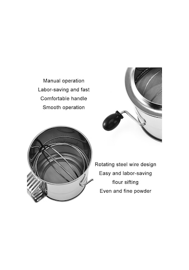 Sones El-kranklı Eğik Un Eleği Mutfak Pişirme Aletleri Diğer