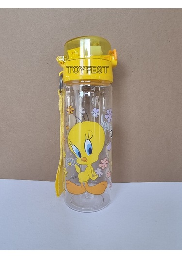 Pipetli Suluk Matara - Kilit Kapaklı Tweety Temalı Lisanslı - 500 Ml