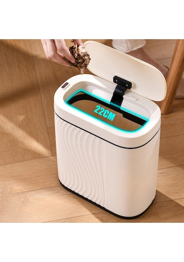 Suntek Magideal Ev Ofis Tuvalet Için Akıllı Çöp Kutusu Bej