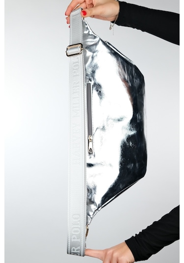 Luvishoes Venta Gümüş Kadın Büyük Bel Çantası Gümüş