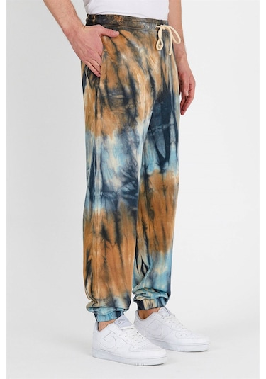 JAHR MARC Batik Yıkamalı Kahverengi Erkek Eşofman Altı Kahverengi