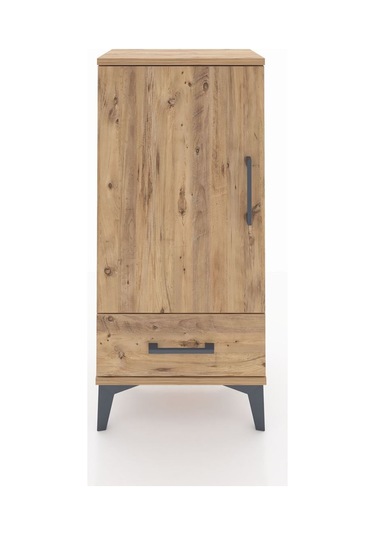 Arges Komodin 3 Raflı Tek Çekmeceli Tek Kapaklı 44x30x96 Çam-çam Atlas Çam