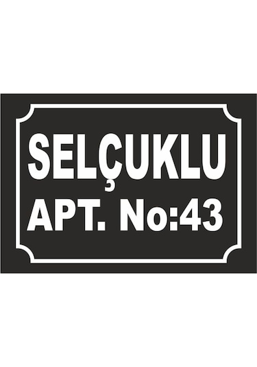 Apartmanıza Özel Tabela Apartman Levhası, Apartman Tabelası (490158216)