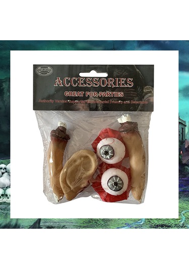 Singree Halloween Korku Dekorasyon Seti: 5'li Renkli Gözler - Gerçekçi Organlar İle Prank Ve Parti Atmosferi