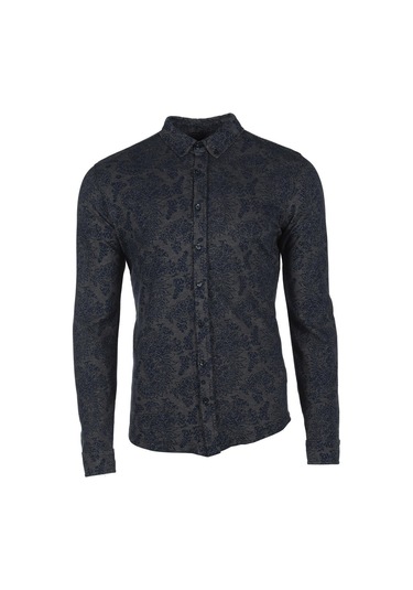 Arma Erkek Şal Desenli Gömlek K8gko1053 Lacivert