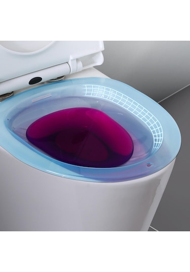 Suntek Tuvalet Oturağı İçin Oturma Banyosu, Çömelmeyi Şeffaf Mavi