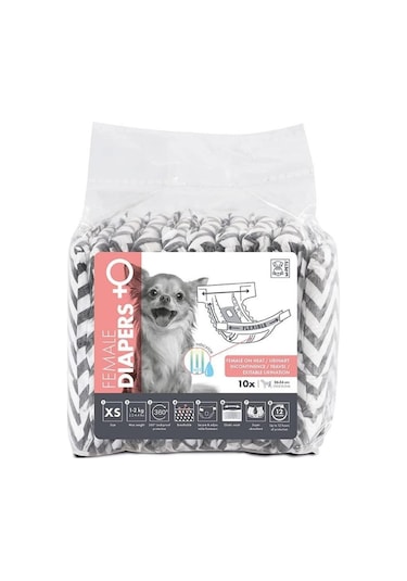 M-Pets Diapers 10'lu Dişi Köpekler İçin Külot XS
