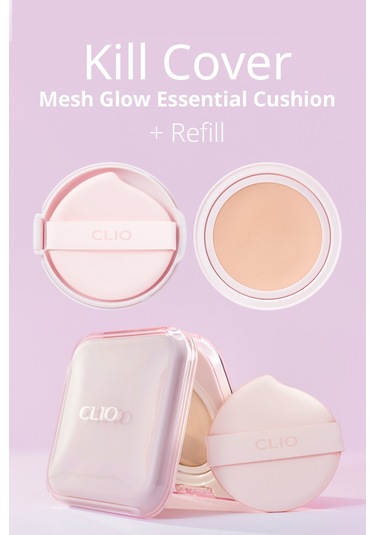 Hyalüronik Asit İçerikli Clıo Kill Cover Mesh Glow Essential Cushion Set 23n Ginger Spf50+ Pa++++ 23n Ginger