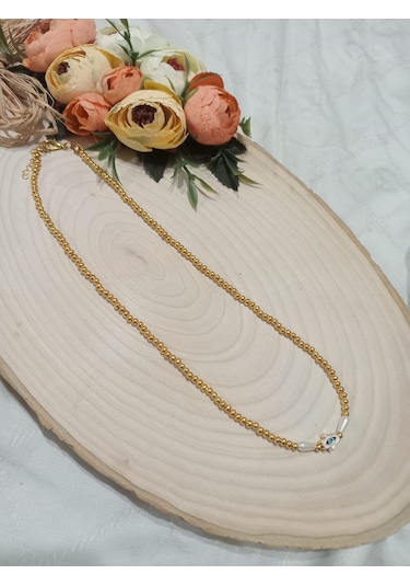 Fatmaeli Uçlu Şık Kolye Sarı