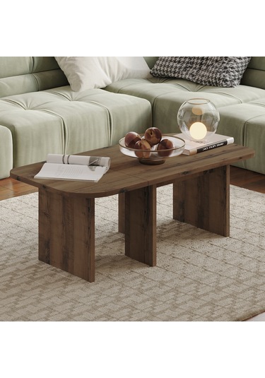 Iris Modüler Orta Sehpa Modern Tasarım, Çok Amaçlı Kullanım Sehpa Antik Ceviz