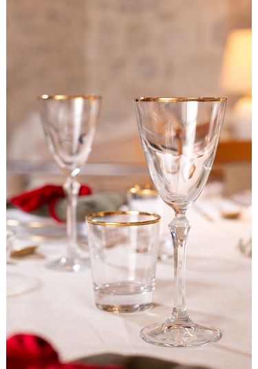 Rakle Pure Altın Yaldızlı 4'lü Kadeh Seti 255 Cc Renkli