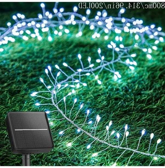 Trendooze Gaojunshop01 100 Led Güneş Enerjili Bahçe Ampul, Dayanıklı Beyaz Işık Aydınlatma