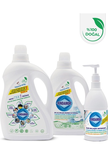 3lü Temizlik Seti-bulaşık Makinesi-elde Bulaşık Deterjanı-tek1 Çok Çok Amaçlı Konsantre Temizleyici 2200 ML