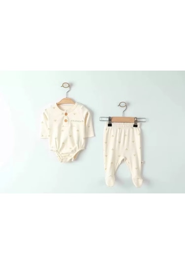Melonika Eslenza Baby Zıbın Takım 0002 Bej Çok Renkli