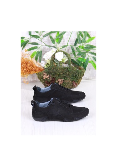 Mehmet Mete 42325 Comfort Rahat Esnek Hakiki Deri Erkek Ayakkabı Siyah