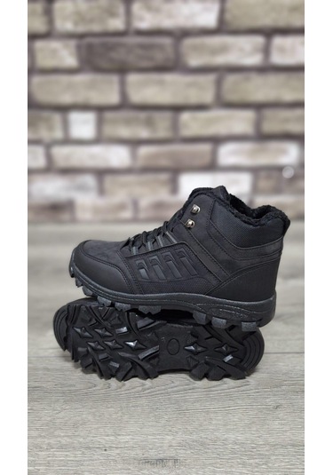Outdoor Trekking Suya Dayanıklı Içi Kürklü Bağcıklı Fermuarlı Kaymaz Taban Kışlık Bot Battal Boy Siyah Outdoor Trekking Suya Dayanıklı Içi Kürklü Bağcıklı Fermuarlı Kaymaz Taban Kışlık Bot Battal Boy Siyah