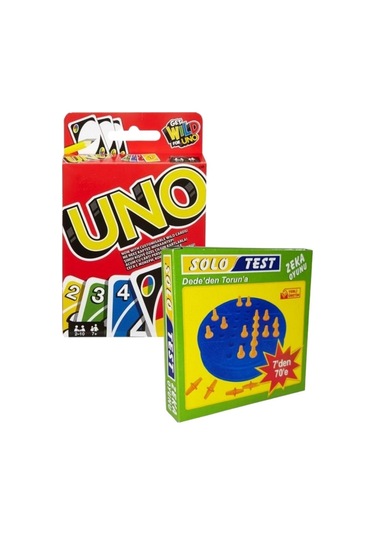 2 Li Kart ve Zeka Kartları Oyun Seti Solo Test/ Uno Kart Oyunu
