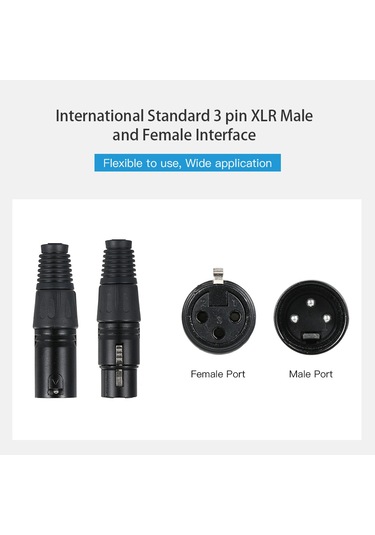 Leezsing 4 Adet Dmx512 Sinyal Kablosu Tel 2m/6.6ft 3 Pin Xlr Bağlantı Konnektörü Erkek-dişi Sahne Aydınlatma Armatürü Dj Gösterisi İçin Diğer