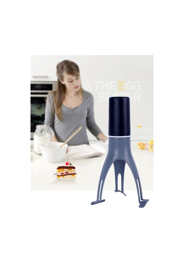 Leezsing Gri 3 Modlu Kablosuz Otomatik Tencere Karıştırıcı - Yumurta, Krema, Çorba Karıştırma Aleti Pil Dahil Değil Gri