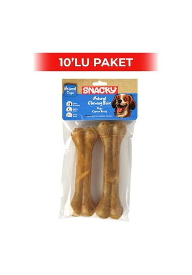 Snacky Natural Köpek Çiğneme Kemiği 15 Cm 2'li 10 Paket