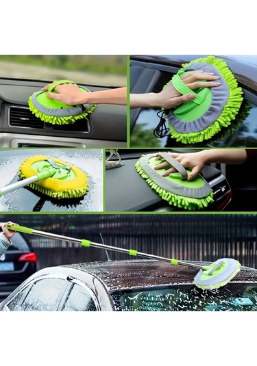 Mercansa Yedek Mikrofiber Bezli Oto Yıkama Mop Seti Renkli