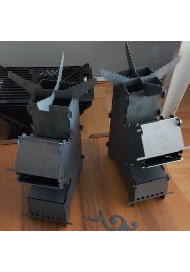 Mini Roket Soba Portatif Sırt Çantasında Taşınabilir