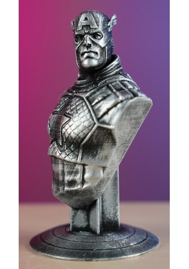 Captain America - Kaptan Amerika Boyalı Figür / Büst - Biblo 13 Cm