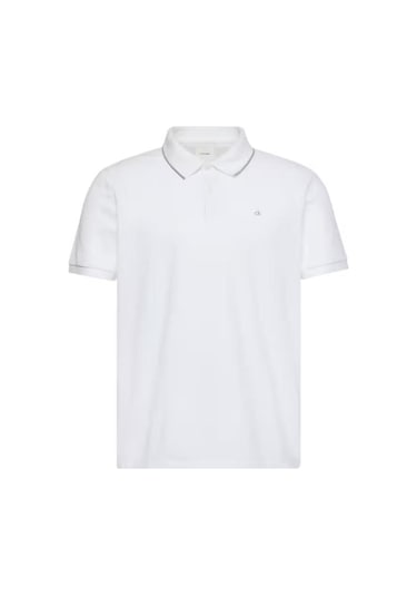 Calvin Klein Ss Refıned Pıque Tıpped Classıc-13536 Beyaz