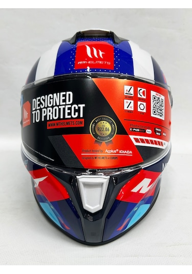 Mt Targo S Sergio Garcia D7 Şeffaf Vizörlü V-14B Motosiklet Kaskı