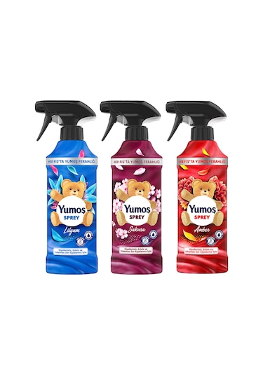 Yumoş Sprey Amber + Sakura + Lilyum Sprey 3 x 450 ML