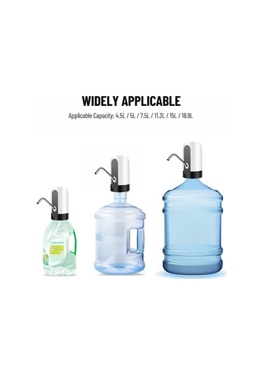 Leezsing Otomatik Elektrikli Su Pompası Galon Su Sebili Şarj Edilebilir Evrensel Gürültüsüz Su Isıtıcısı Pompası Anahtarı Ve Usb Beyaz