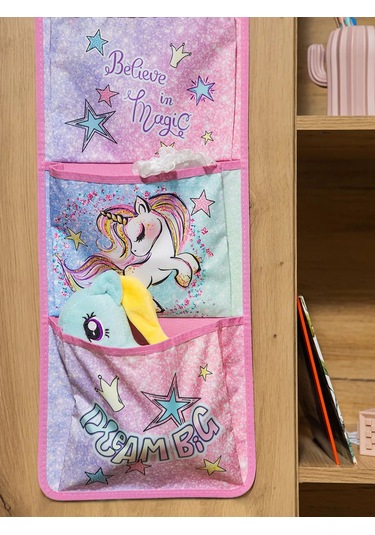 Oniks Anaokulu Dolabı İçin İsimlendirilmiş Organizatör Cepleri. 230404967 Pembe