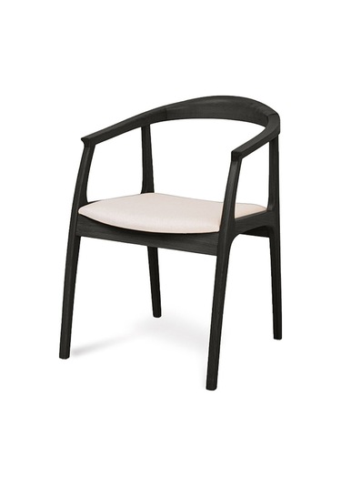 Helsinki Beyaz C Model Bohem Siyah Ahşap Sandalye