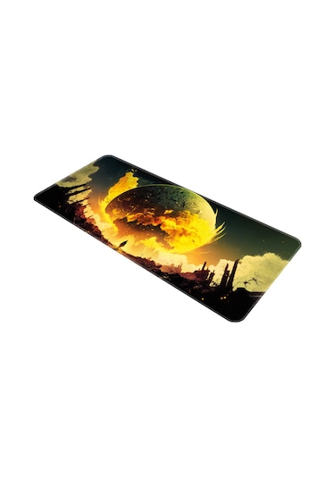 Helixsun Mouse Pad Büyük Boy Gaming Oyuncu XXL 90 x 40 CM Yellow-Moon