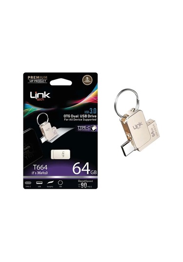 Linktech 64gb Usb Bellek - Linktech T664 Metal Otg Usb3.1 64 Gb Flash Bellek - Otg Usb Bellek