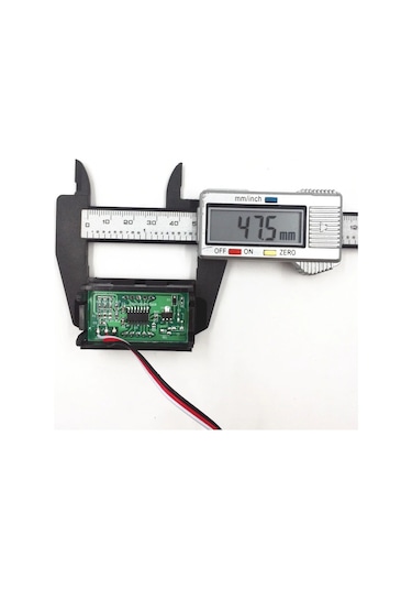 Robizstore-0.56 İnch Dc 0-100V Digital Kırmızı Voltmetre 3 Telli Panel Tip