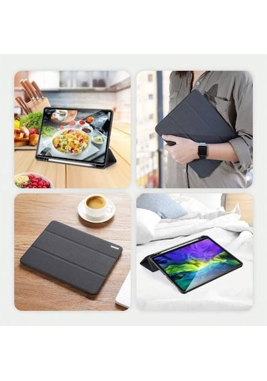 Polham Apple Uyumlu iPad  Pro 12.9 Kılıf 2020-2018 Kalem Ye