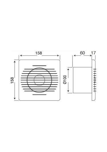 Mutlusan Me-fan 100 Banyo Tuvalet Aspiratör 001 211 000100 00 00