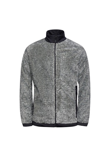 2as San Diago Erkek Tam Fermuarlı Çizgili Polar Kemik