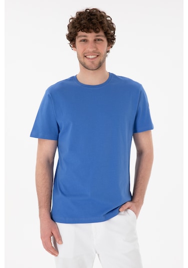 U.S. Polo Assn. Erkek Regular Fit Bisiklet Yaka İndigo Basic Tişört 50305985-VR028 U.S. Polo Assn. Erkek Regular Fit Bisiklet Yaka İndigo Basic Tişört 50305985-VR028
