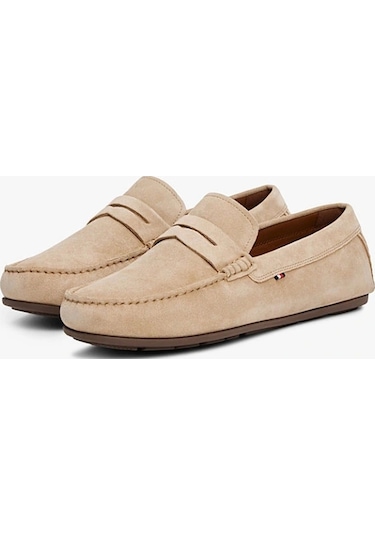 Casual Hılfıger Suede Drıver Bej