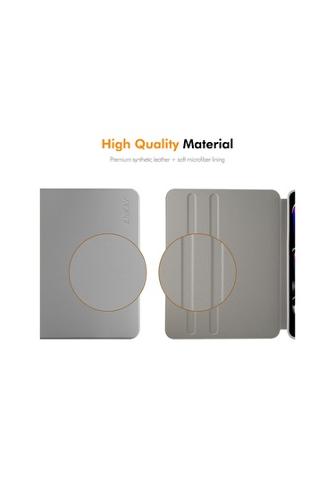 İpad Pro Uyumlu 12,9 İnç 2018 / İpad Pro 12.9 2020 / İpad Pro 12.9 2022 / İpad Pro 12.9 2021 / İpad Pro 12.9 2. Nesil 2022 / İpad Air 13 2024 İçin Enkay Hat Prens Stand Kılıf Tpu+pu Otomatik Uyandırma / Uyku 360 Derece Dönebilen Tablet Kılıfı