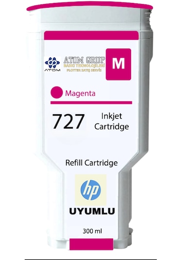 Hp 727-f9j77a Kırmızı Magenta Uyumlu Kartuş 300ml