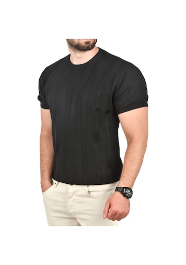 Deepsea Erkek Siyah Dar Kesim Pamuklu Triko Tişört Slim Fit Nefes Alan Bisiklet Yaka Tişört 2504348 Siyah Deepsea Erkek Siyah Dar Kesim Pamuklu Triko Tişört Slim Fit Nefes Alan Bisiklet Yaka Tişört 2504348 Siyah