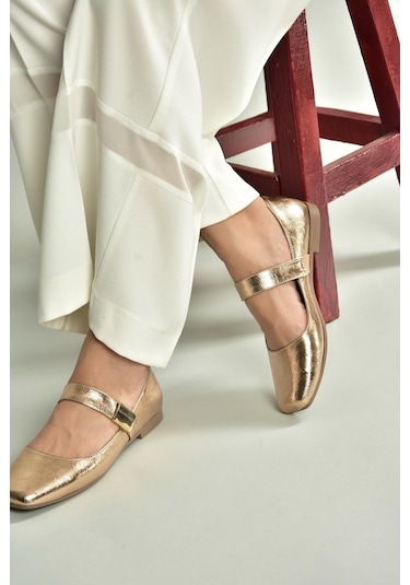 Fox Shoes U726454508 Bronz Rugan Kadın Babet Bronz-rugan