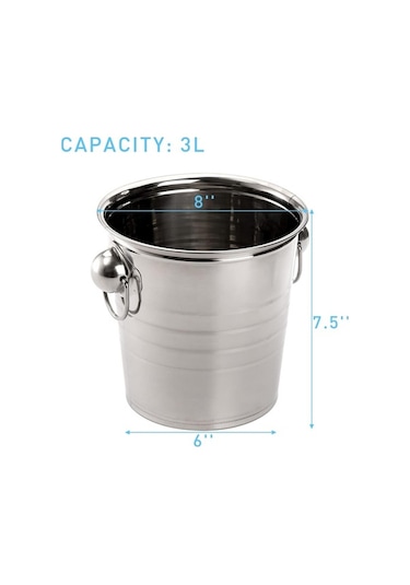 Maoyaya Ve Ve Soğutucu, Şarap Parti, Paket Metal Mekan Litre Küveti, Kulplu Kullanımı Kovası, Kovası, Kapalı İçin İçin İçecek İçecek Harika Galvanizli Dış Çelik Buz Buz Barbekü Bar, 3 2 Zw Çelik