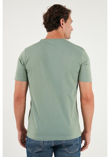 Buratti Pamuklu Regular Fit Bisiklet Yaka Erkek T Shirt 59020204 Elma Yeşili