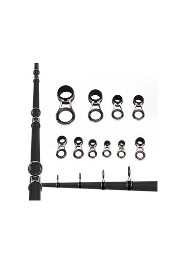 Kangvka Fishing Rod Guide Rings Set: Anti-tangled, Multi-size, Stainless Steel & Ceramic - Dıy Tamir Aksesuarı, Uzak Atış İçin Uygun